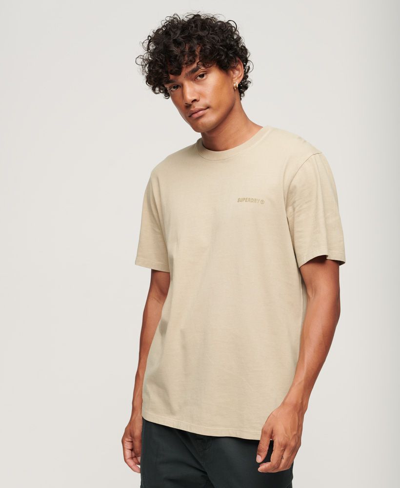 

Футболка мужская Superdry M1011727A бежевая S, Бежевый, M1011727A