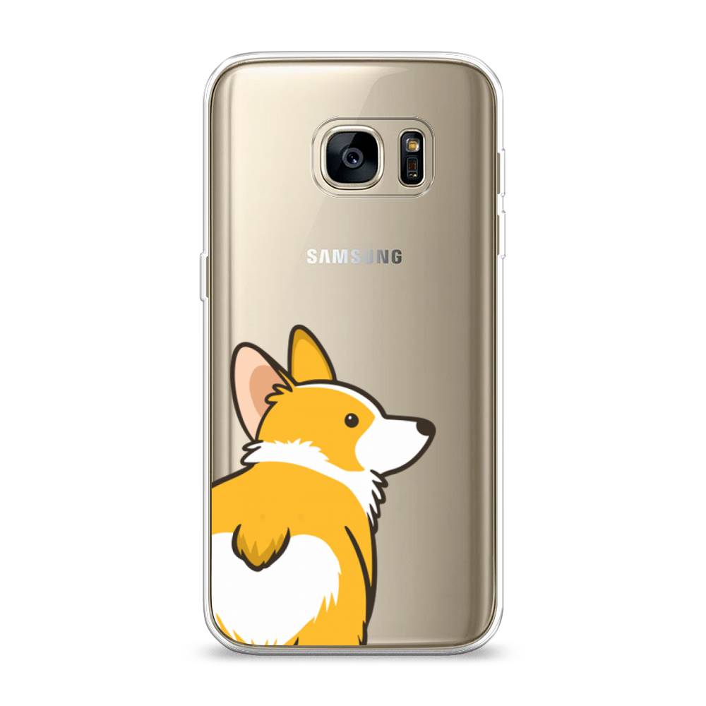 

Чехол Awog на Samsung Galaxy S7 "Корги следуй за мной", Желтый;бежевый;белый, 24550-2