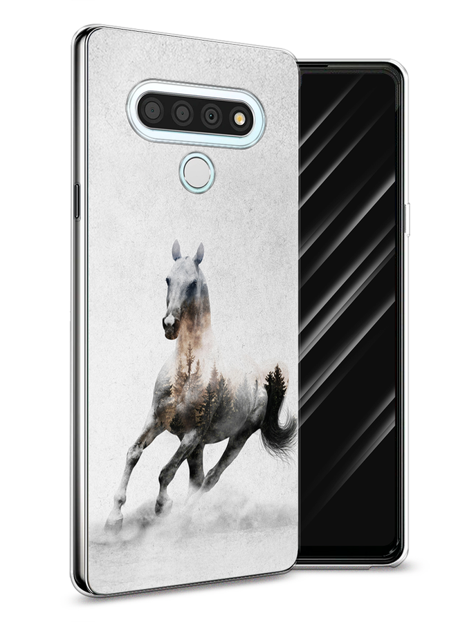 

Чехол Awog на LG Stylo 6 "Лошадь лес", Серый;черный, 84550-2