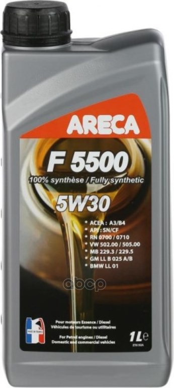 фото Areca масло моторное полностью синтетическое areca f5500 5w30 a3в4 1 л universal