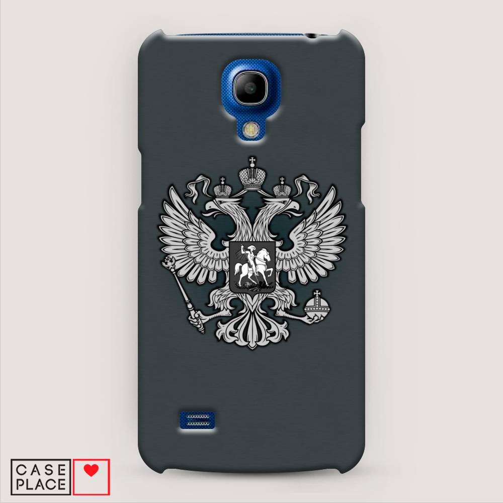 фото Чехол awog "герб россии серый" для samsung galaxy s4 mini