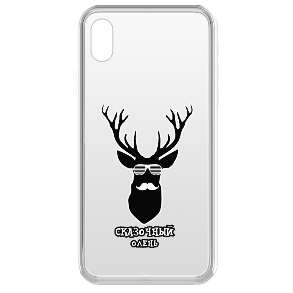

Чехол-накладка Krutoff Clear Case Сказочный олень для iPhone XR, Прозрачный