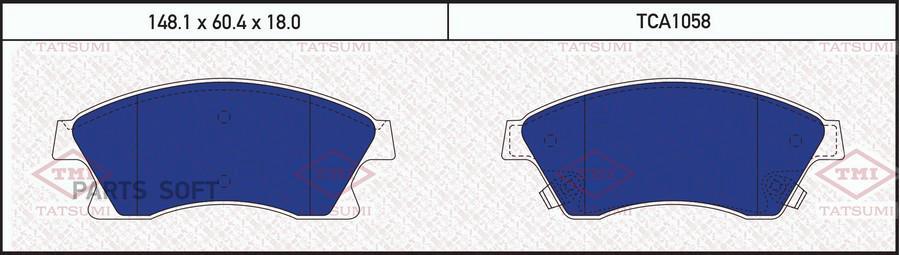 

Тормозные колодки Tatsumi TCA1058