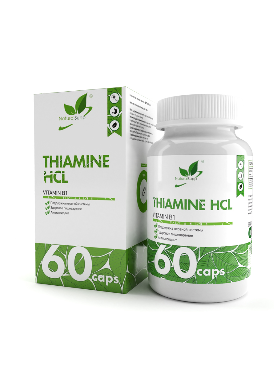 Тиамин витамин B1 NATURALSUPP Vitamin B1 капсулы 60 шт.