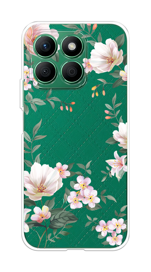 

Чехол на Honor X8B "Beautiful white flowers", Бежевый;зеленый, 6123250-1