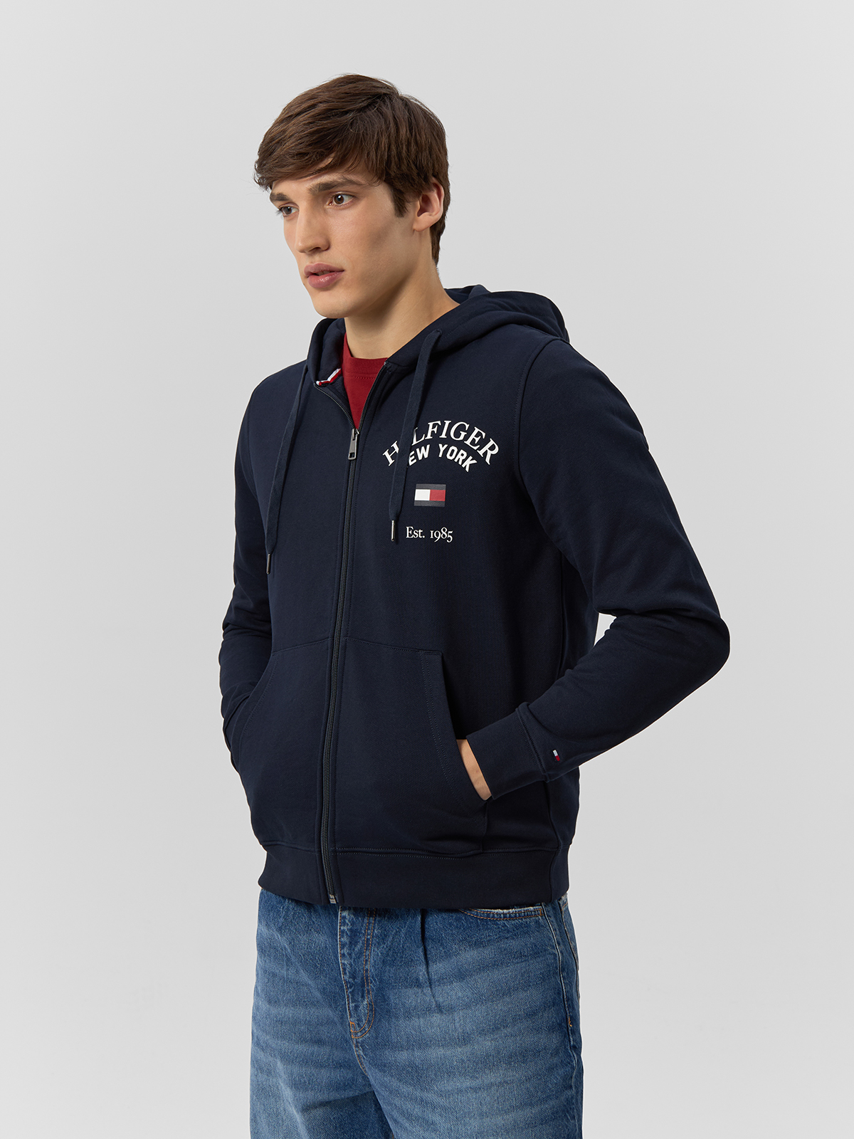 Толстовка мужская Tommy Hilfiger MW0MW33644 синяя-DW5 XXL 16731₽