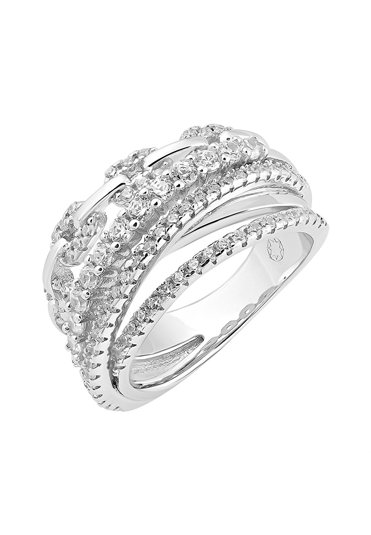 Кольцо из серебра с фианитом р. 17,5 Kari Jewelry И1-1184-23-01