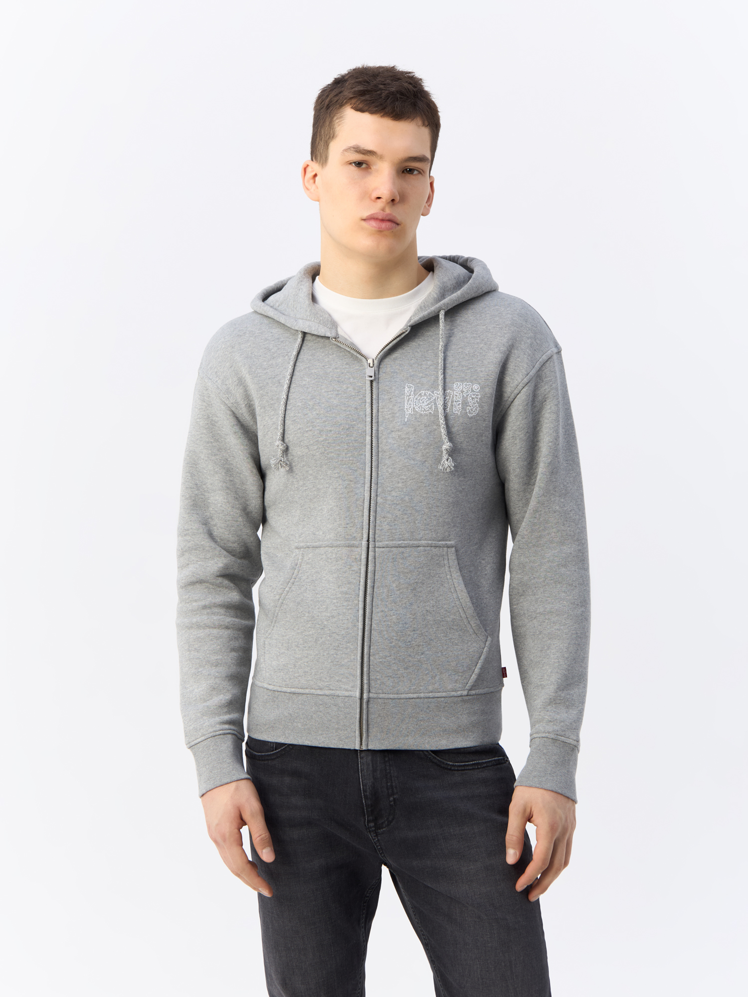 

Толстовка мужская Levi's 38717 серая XS, Серый, 38717