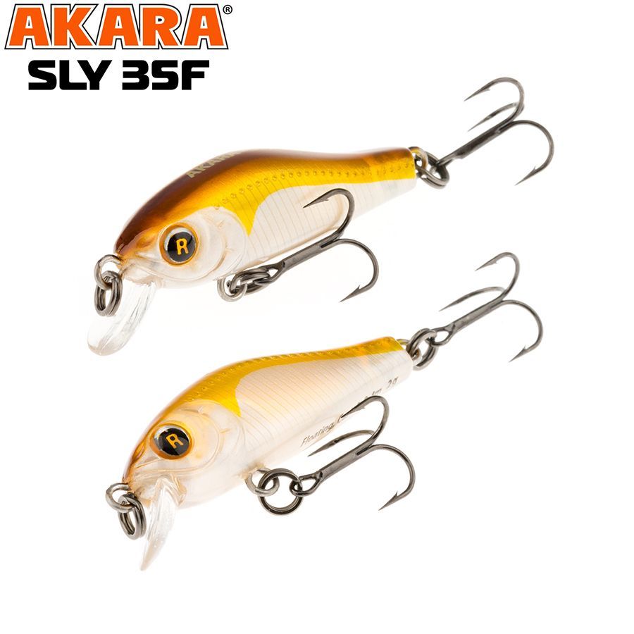 

Воблер Akara Sly minnow Ридж S35F-A76 35мм 2гр на голавля, жереха, щуку и форель, Коричневый, Sly minnow Ридж