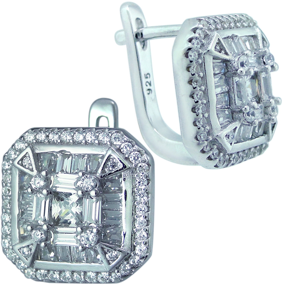 

Серьги из серебра с фианитом Balex Jewellery 2405937432, 2405937432