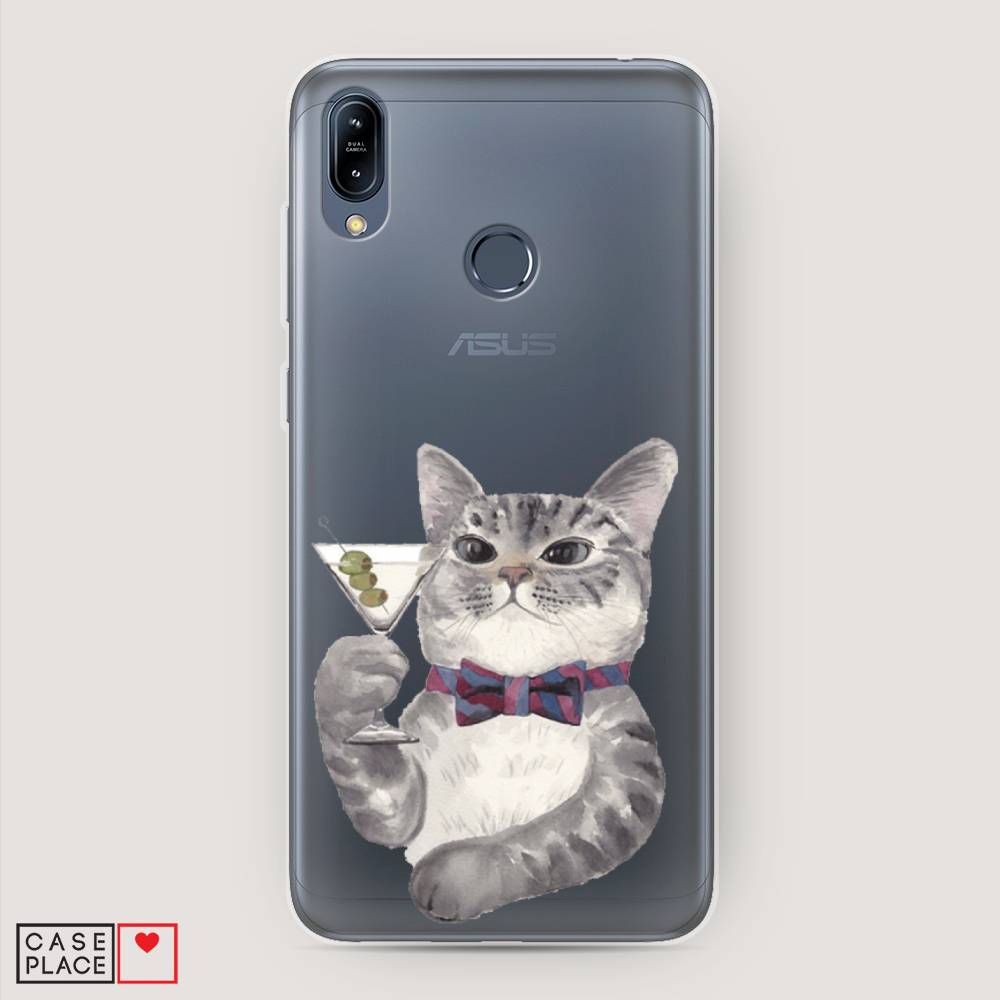 фото Чехол awog "кот джентльмен" для asus zenfone max m2 zb633kl