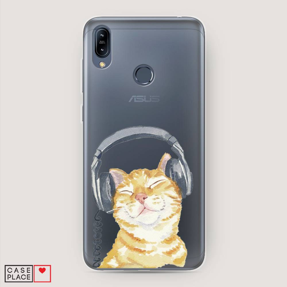 фото Чехол awog "кот меломан" для asus zenfone max m2 zb633kl