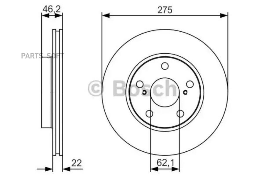 0 986 479 r97_диск тормозной передний toyota auris/corolla1.3/1.4/1.6 vvti 07>