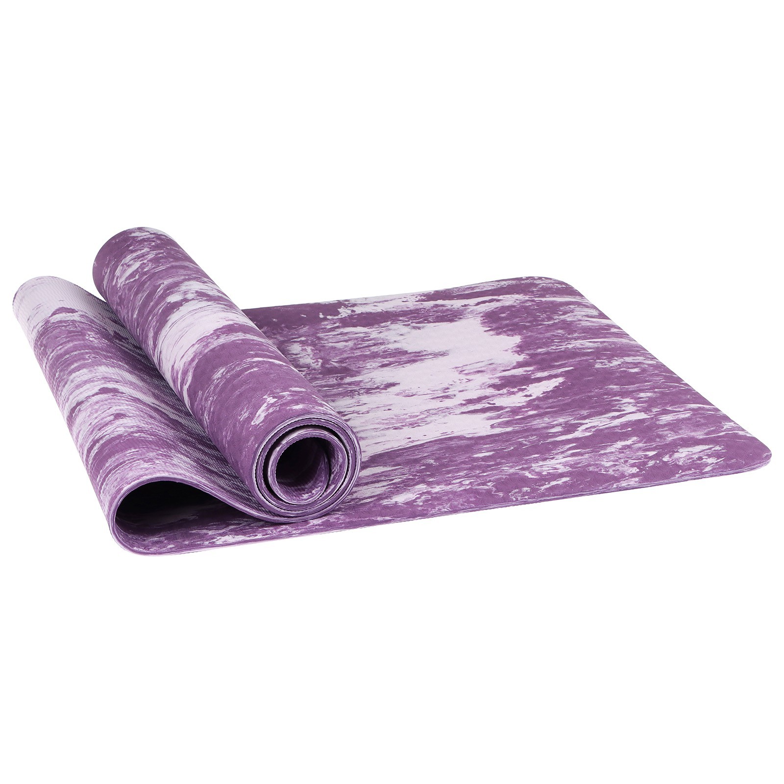фото Коврик для йоги sangh квадраты с размытием purple 183 см, 6 мм