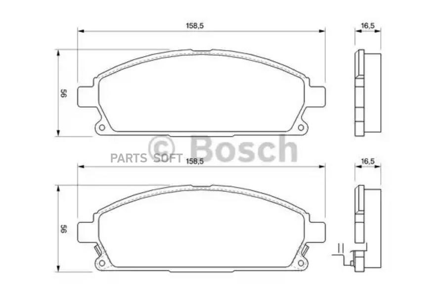 

Тормозные колодки Bosch передние для NissanPatfinder, X-Trail 1997- 986424715