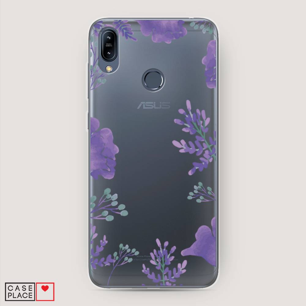 фото Чехол awog "сиреневая цветочная рамка" для asus zenfone max m2 zb633kl