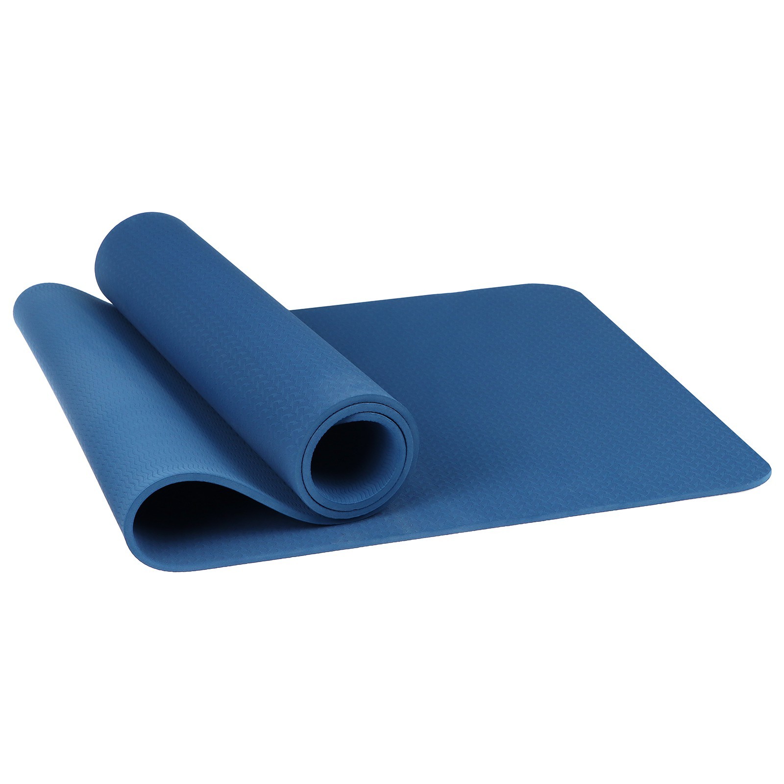 Коврик для йоги Sangh волны blue 183 см, 8 мм