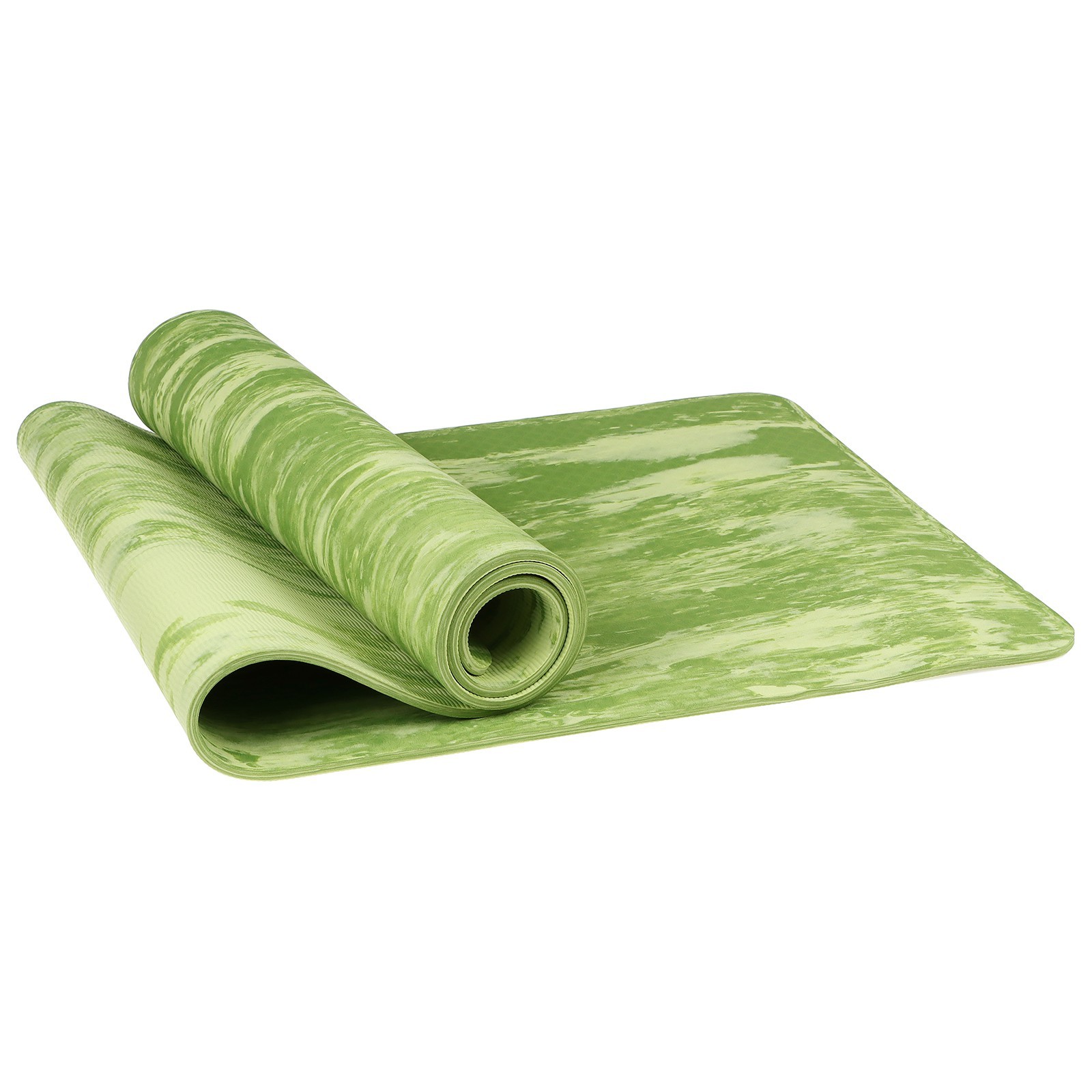 Коврик для йоги Sangh волны с размытием light green 183 см, 8 мм