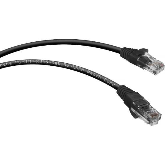 

Патч-корд Cabeus PC-UTP-RJ45-Cat.5e-0.3m-BK-LSZH категория 5, Черный, PC-UTP-RJ45-Cat.5e-0.3m-BK-LSZH категория 5