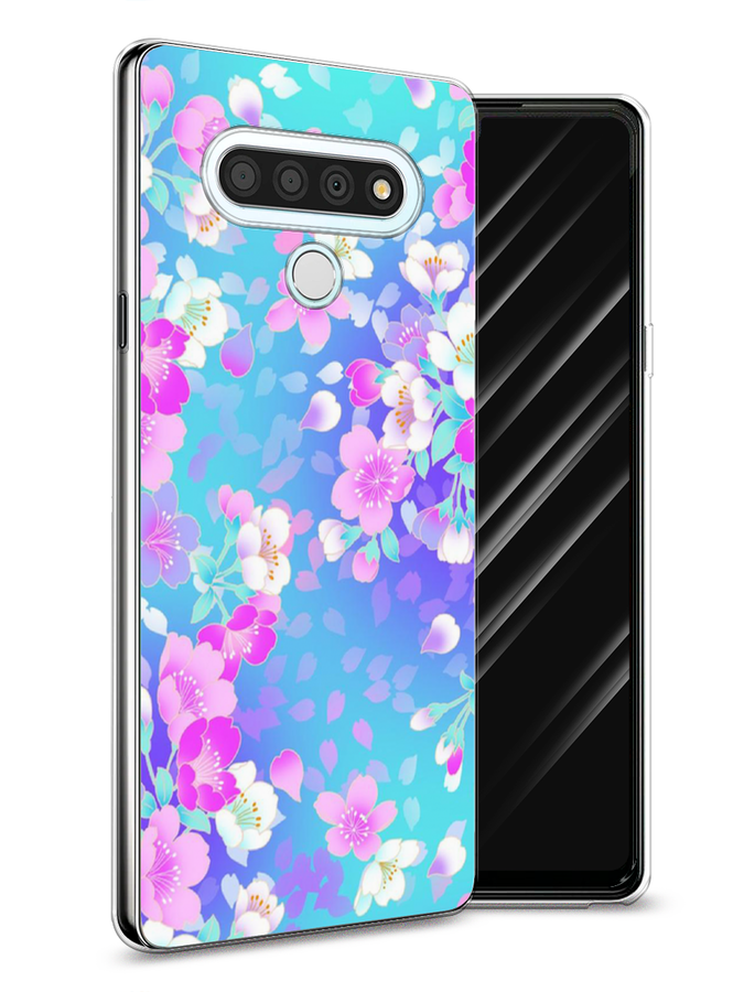 

Чехол Awog на LG Stylo 6 "Яблоневые цветы", Голубой;розовый;белый, 84550-8
