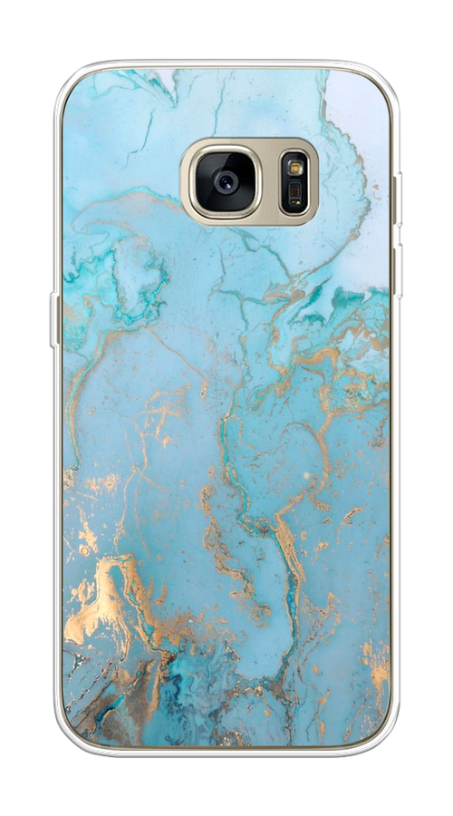 

Чехол Awog на Samsung Galaxy S7 "Голубой мрамор рисунок", 24550-3