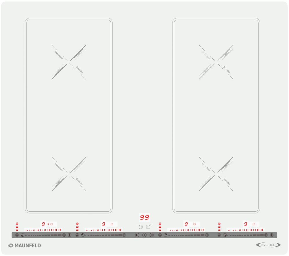Встраиваемая варочная панель индукционная MAUNFELD CVI594SB2BGA бежевый