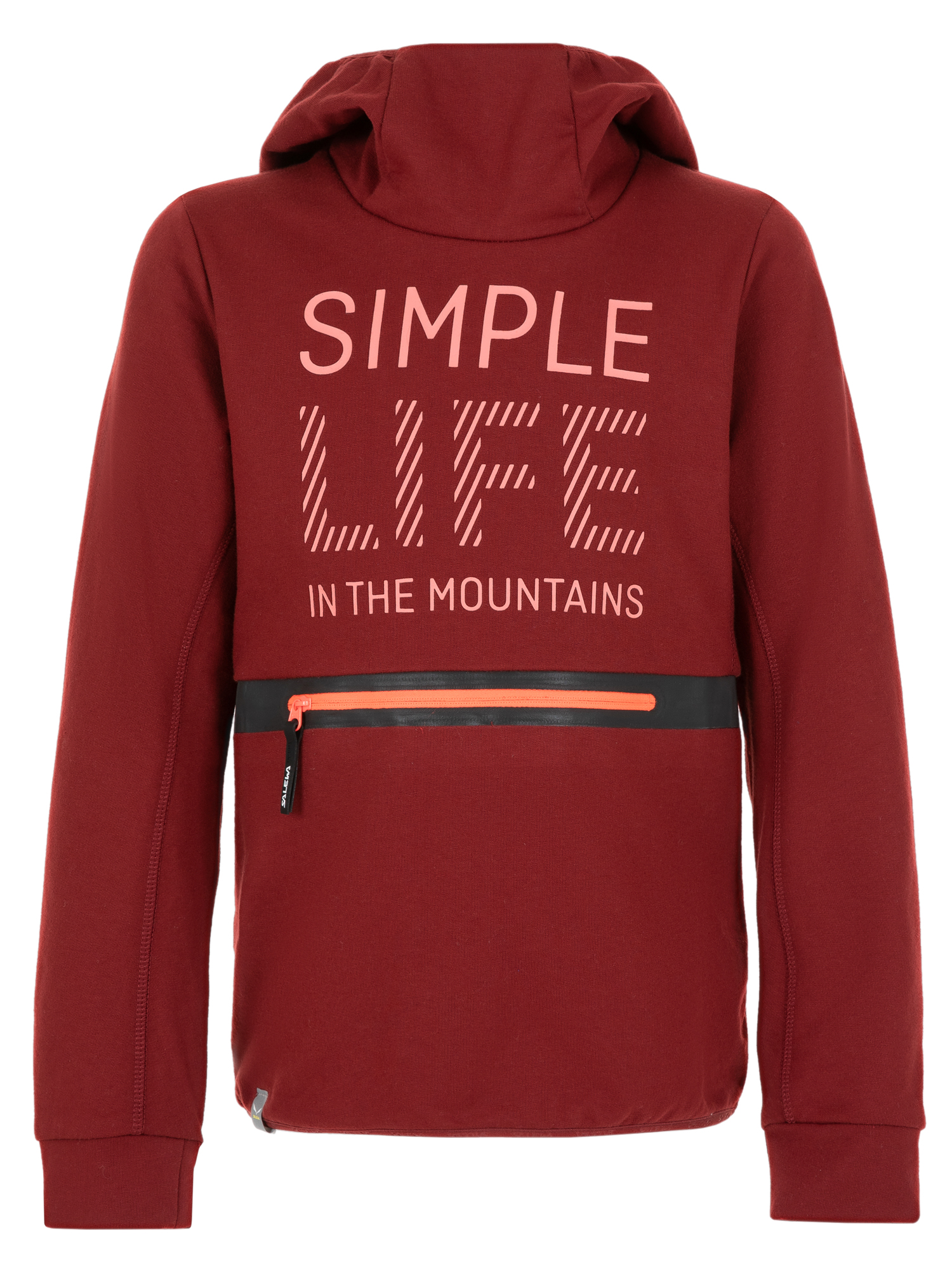 Толстовка для активного отдыха детская salewa simple life dry k hdy syrah 140/height