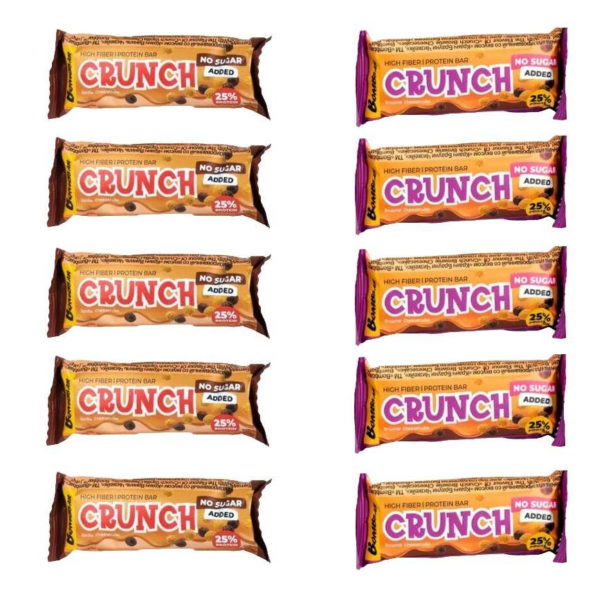 Батончик RUNCH Protein Bar, Ассорти 12х50г (Ванильный и Шоколадный Брауни)