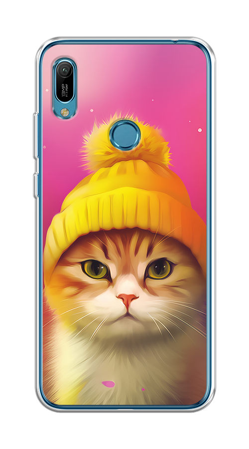 

Чехол на Huawei Y6 2019, Honor 8a/8a Pro/Y6s "Котик в шапочке", Розовый;желтый;бежевый, 68650-1