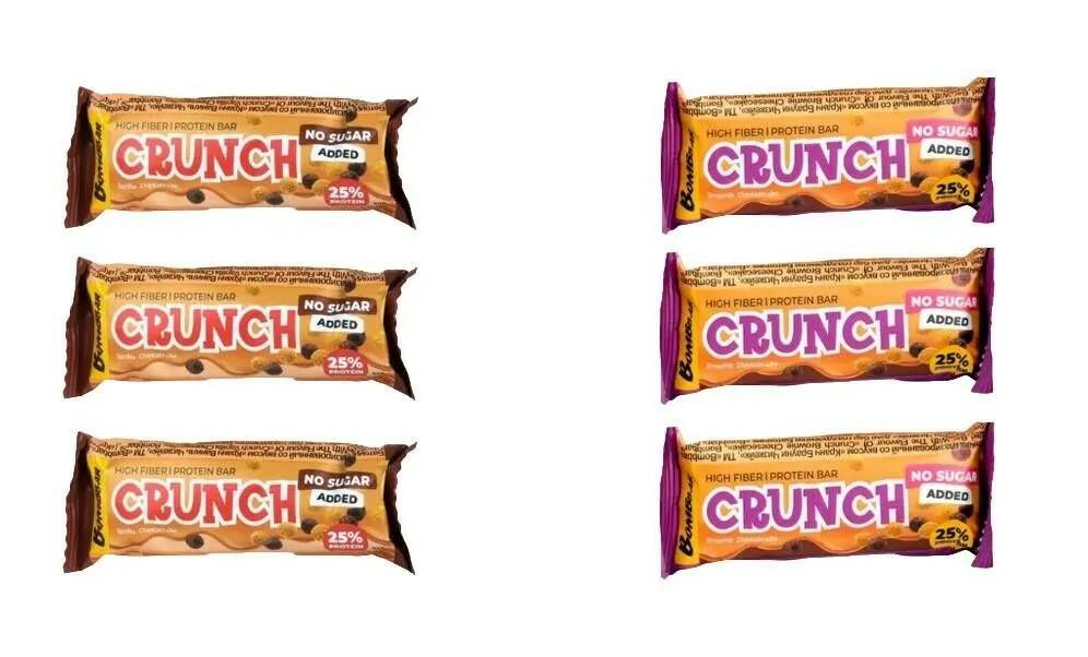 Батончик ombbar CRUNCH Protein Bar, Ассорти 4х50г (Ванильный и Шоколадный Брауни)