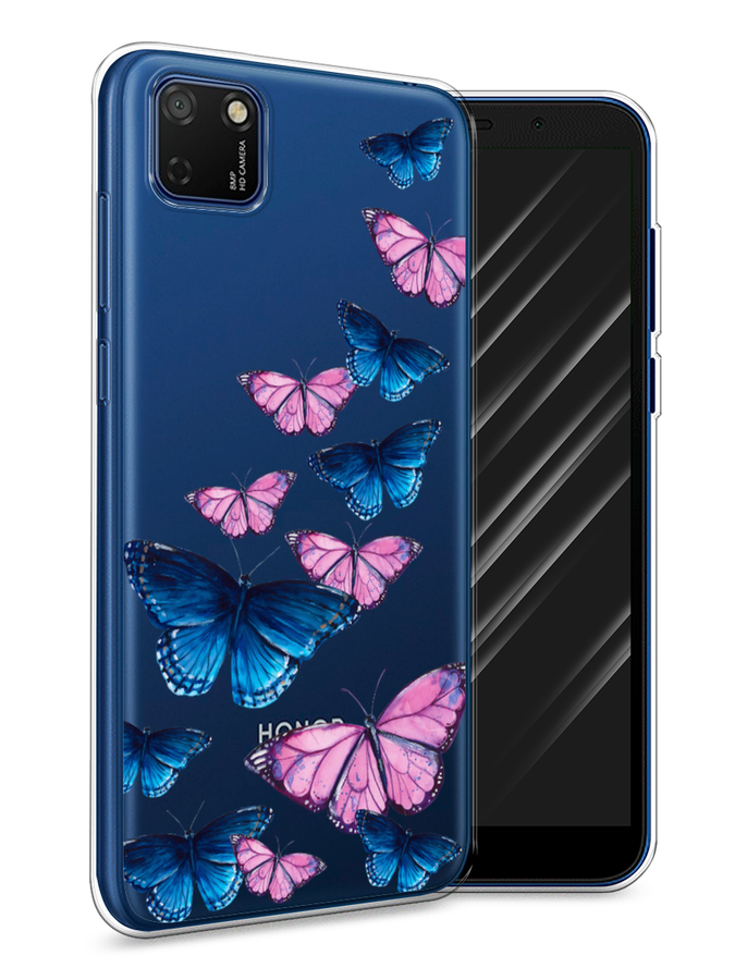 

Чехол Awog на Honor 9S "Полет бабочек", Синий;черный;розовый, 6102650-2