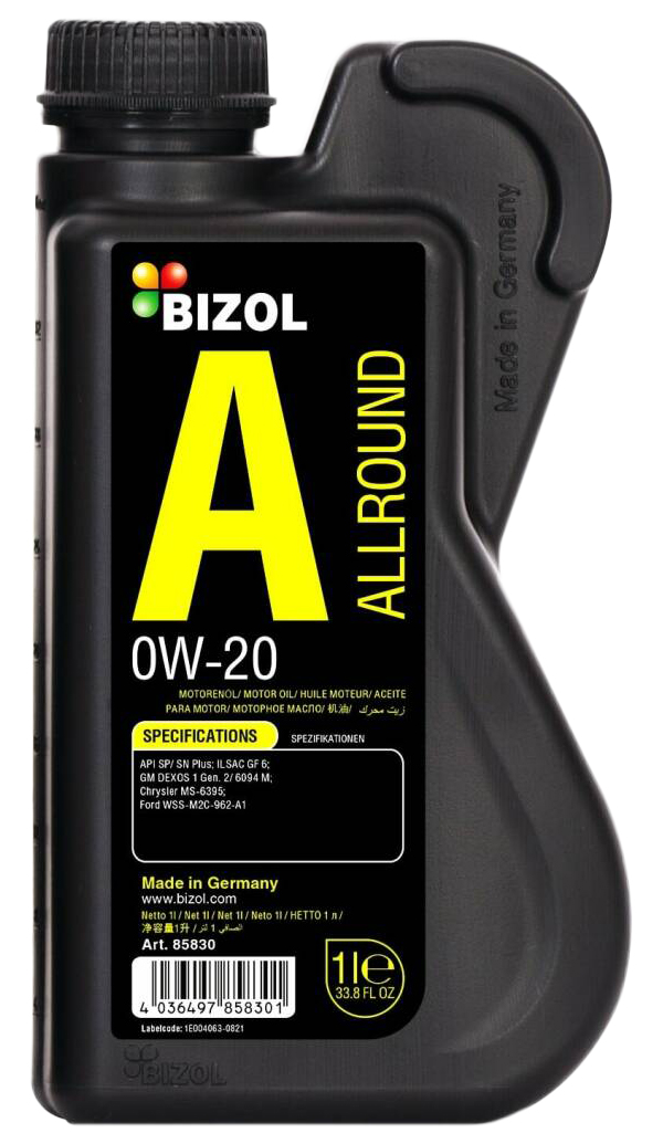 Моторное масло BIZOL Allround 0W20 1л
