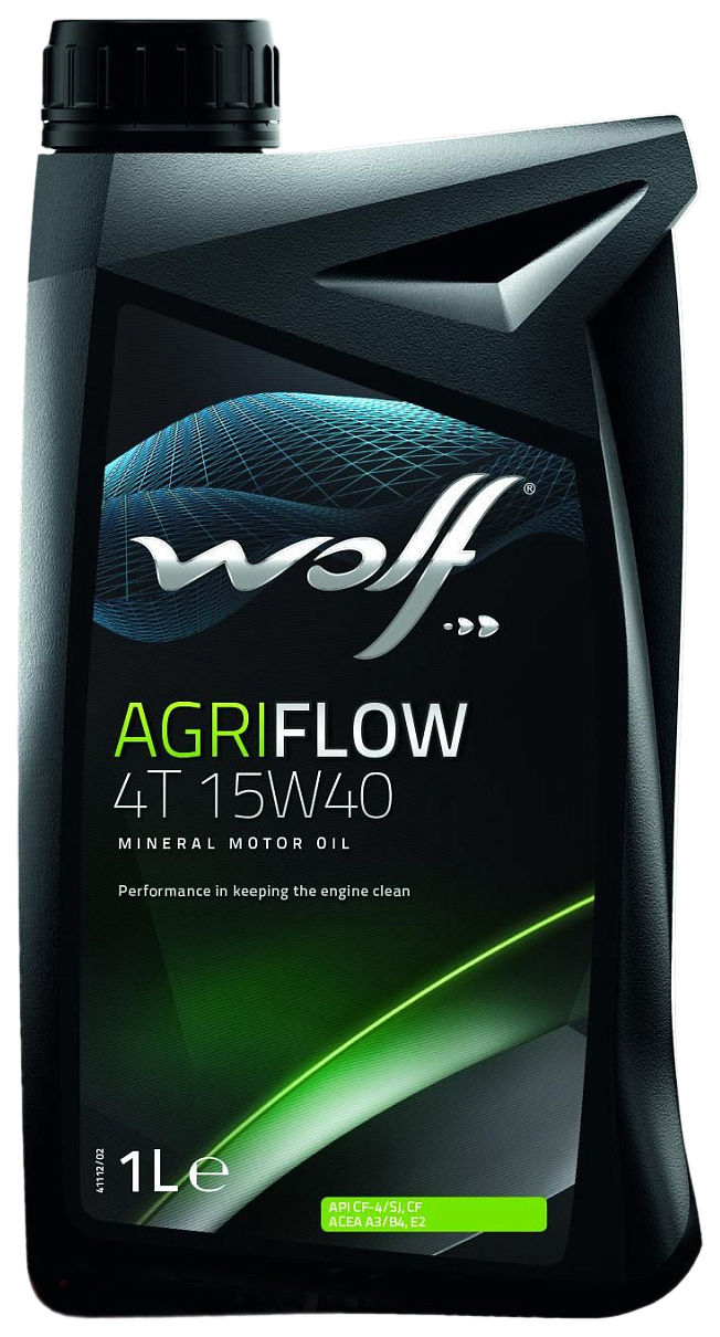 фото Масло моторное agriflow 4t 15w40 1l wolf