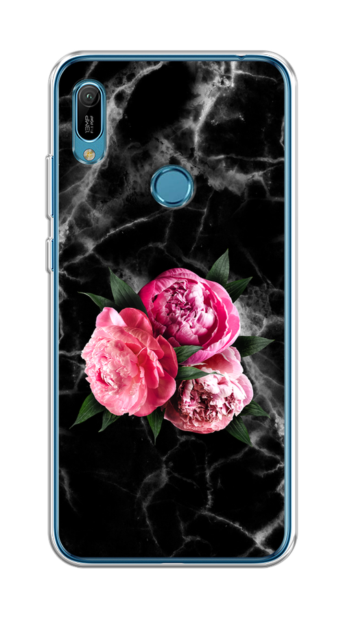 

Чехол на Huawei Y6 2019/Honor 8a/8a Pro/Y6s "Букет на черном мраморе", Черный;серый;розовый;зеленый;белый, 68650-1