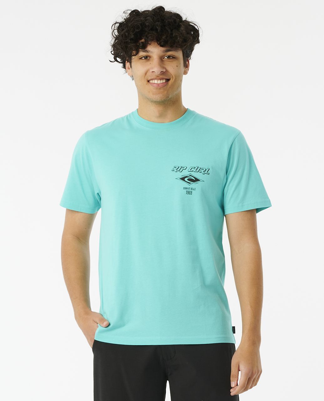 

Футболка мужская Rip Curl CTESS9 голубая S, Голубой, CTESS9