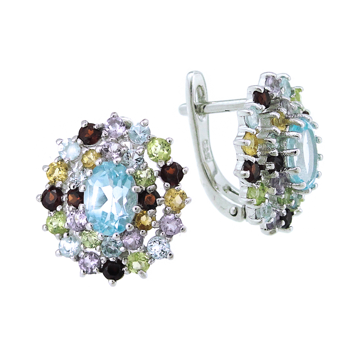 

Серьги из серебра с топазом Balex Jewellery 2405937759, 2405937759