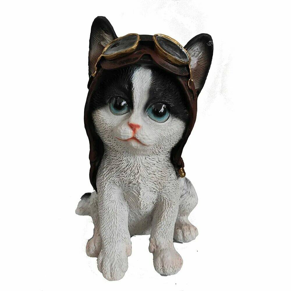 Фигура декоративная Котенок - авиатор 10*9,5*15 см