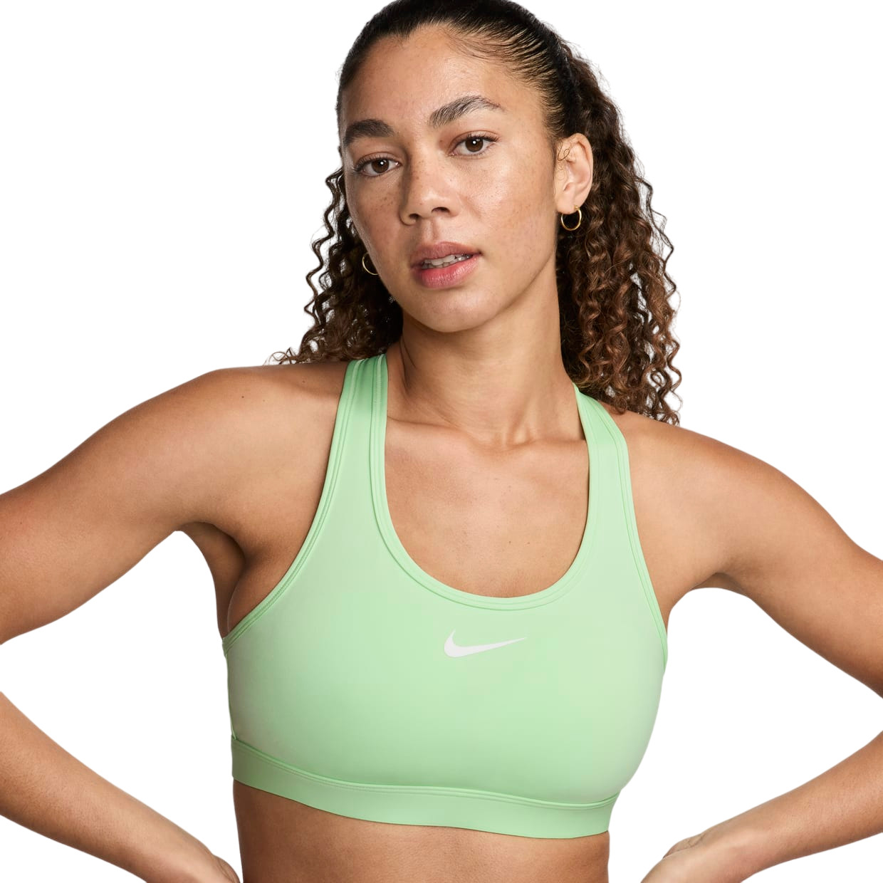 

Топ женский Nike Swoosh Medium Support Padded Sports Bra зеленый L, Swoosh Medium Support Padded Sports Bra