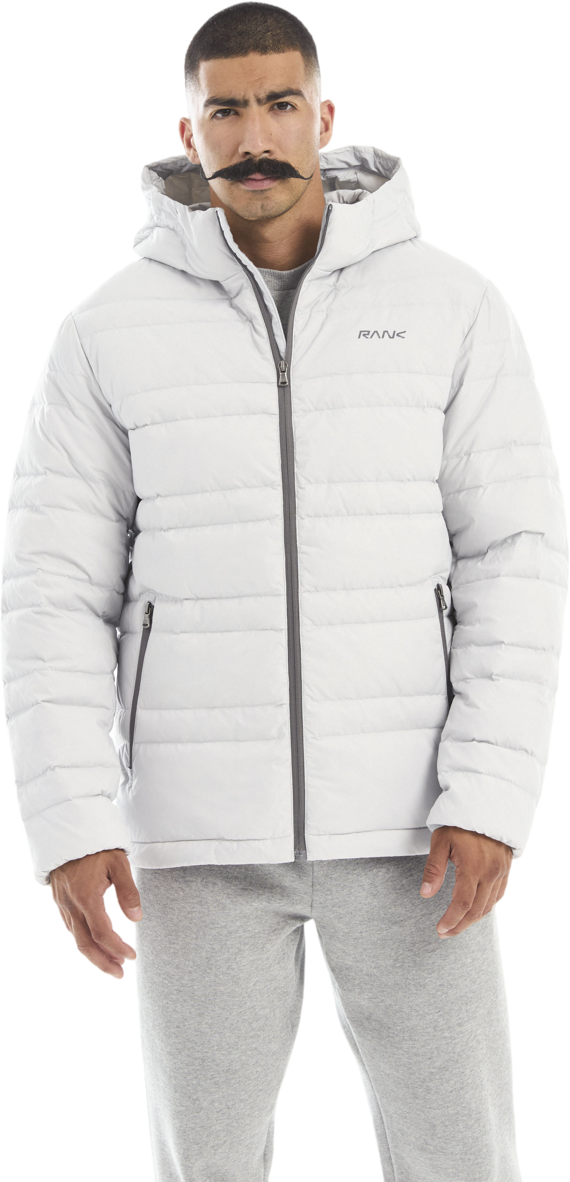 Пуховик мужской RANK STORM-TEX Down Hooded Jacket серый M