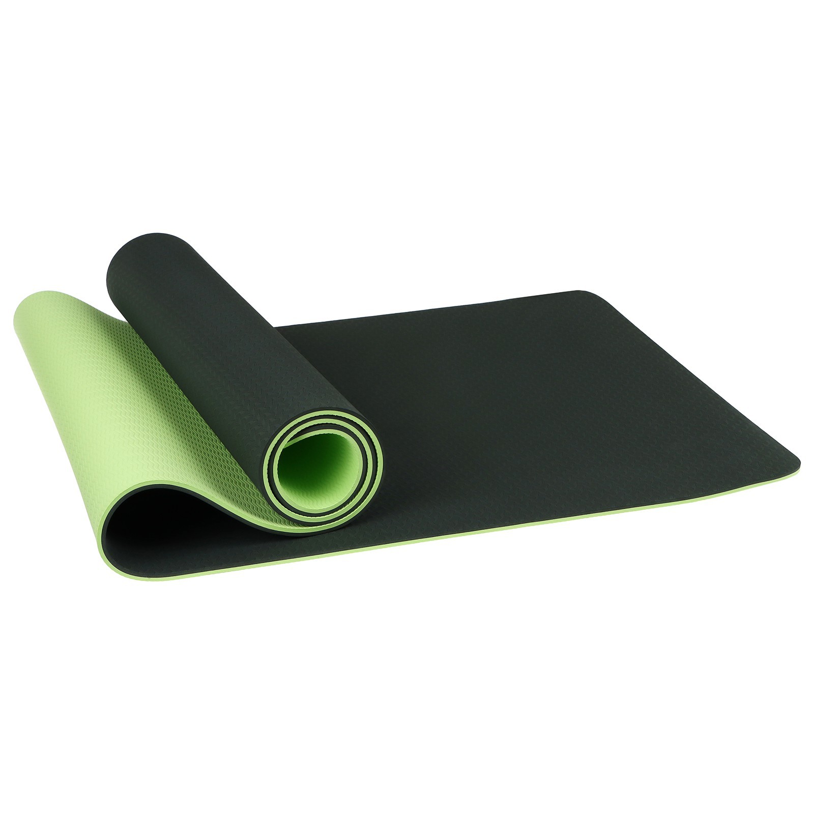 Коврик для йоги Sangh двухцветный dark green/light green 183 см, 8 мм