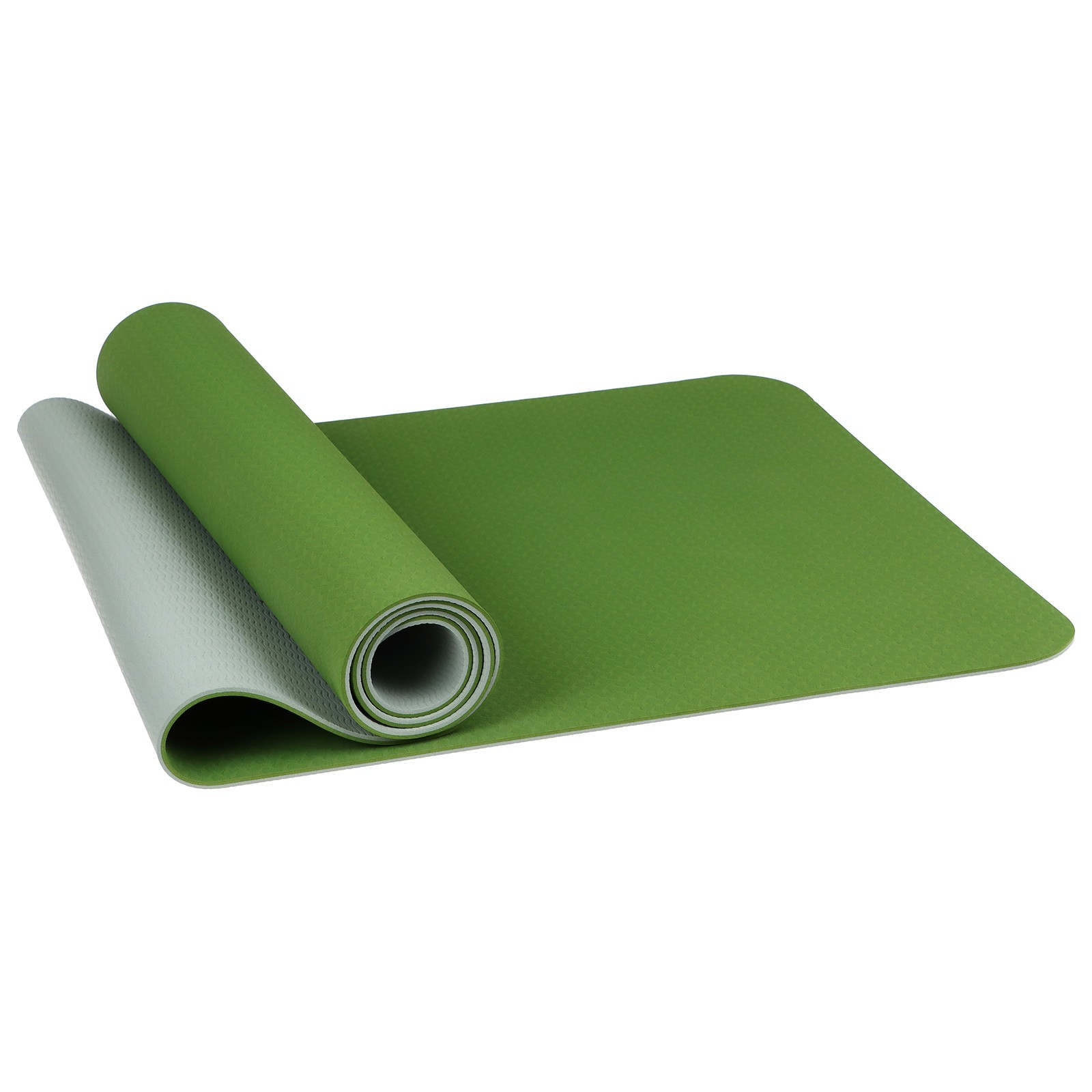Коврик для йоги Sangh двухцветный green 183 см, 6 мм