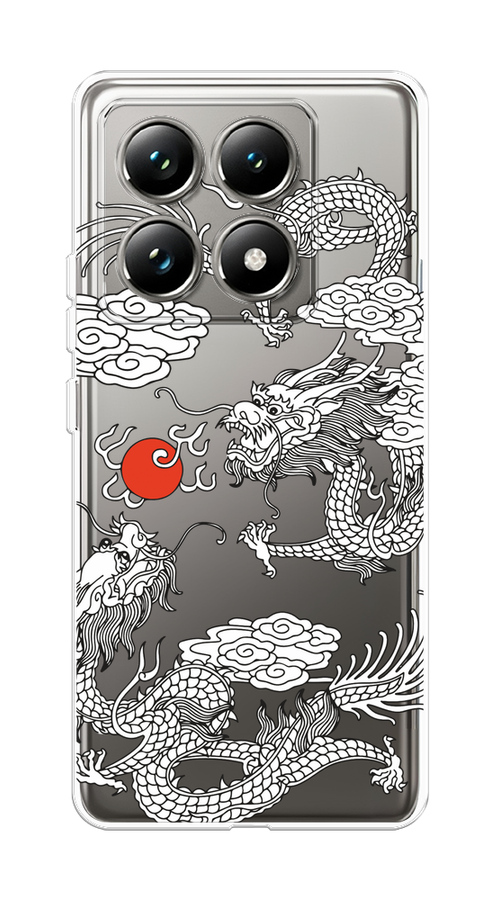 

Чехол на Xiaomi 14T Pro "Драконы с ножом", Прозрачный;черный;белый, 323450-1