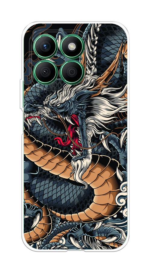 

Чехол на Honor X8B "Japanese Dragon", Коричневый;черный;синий, 6123250-1