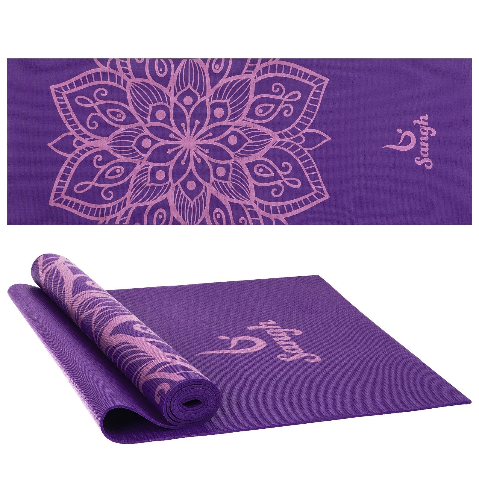 Коврик для йоги Sangh Мандала purple 173 см, 4 мм