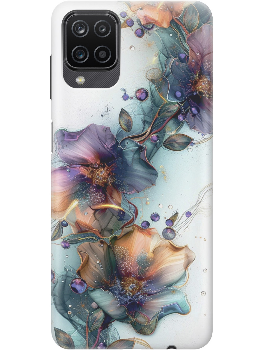

Силиконовый чехол на Samsung Galaxy A12/M12 с принтом "Мистические цветы", Прозрачный;белый;зеленый, 723602810