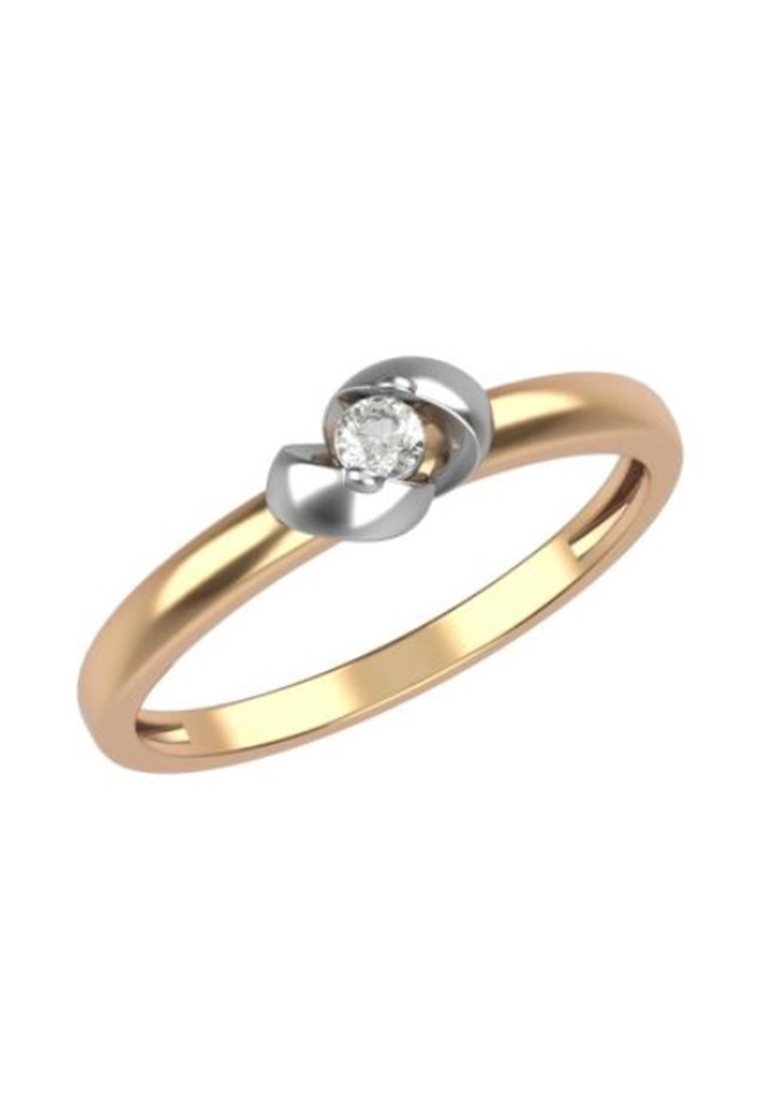 Кольцо помолвочное из серебра с фианитом р. 17,5 Kari Jewelry К639-2541