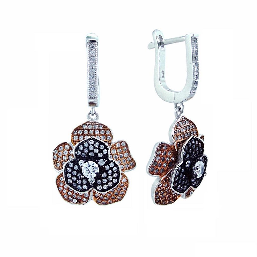 

Серьги из серебра с фианитом Balex Jewellery 2405937398, 2405937398