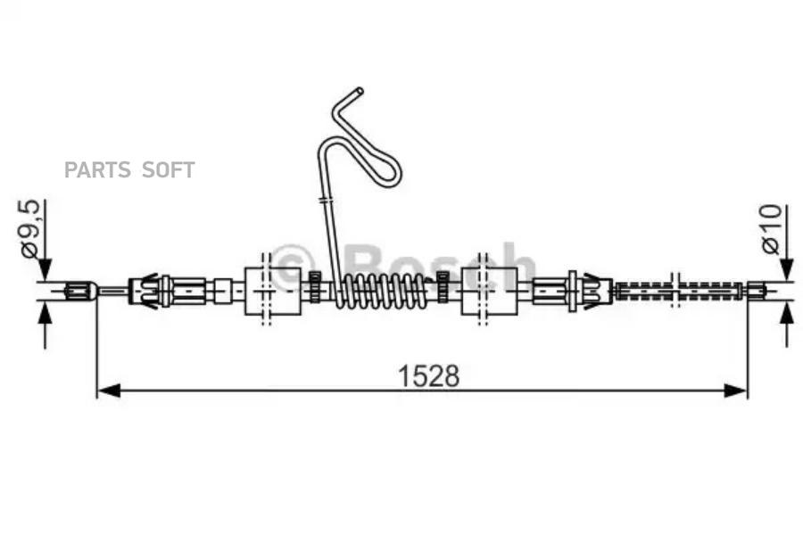 

1 987 477 178_трос ручника левый l=1238/1528 drum ford transit rwd van/bus 00>