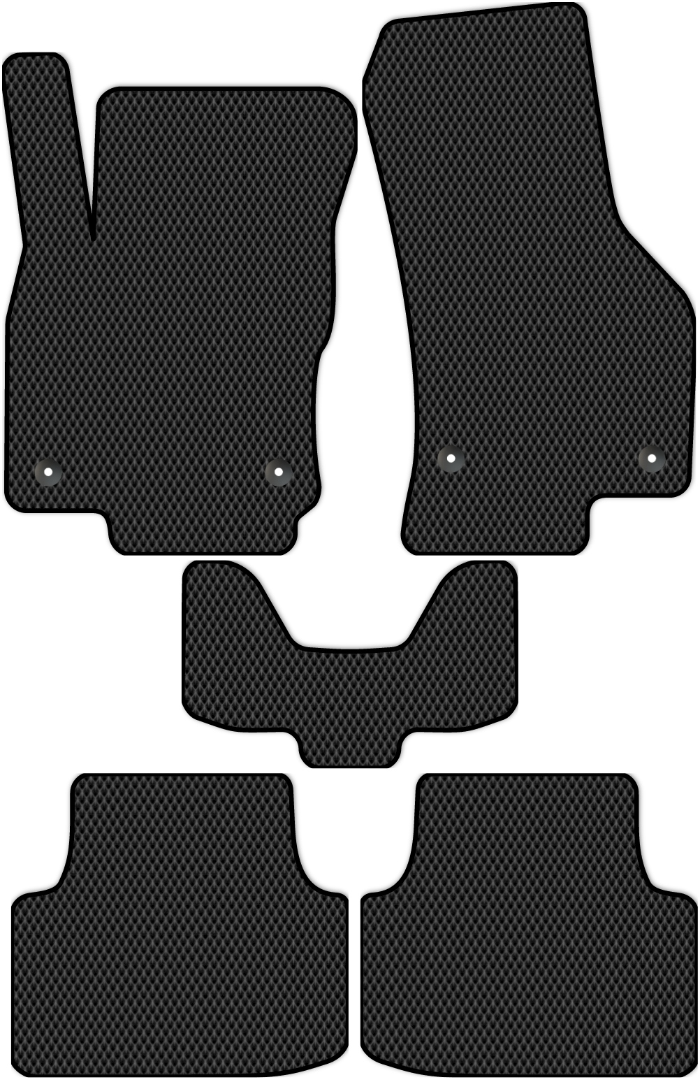 

Коврики ЭВА в салон для Skoda Octavia 4 (A8) 2019 - Н.В., 5 шт. черный, 4418-S5YLT-H