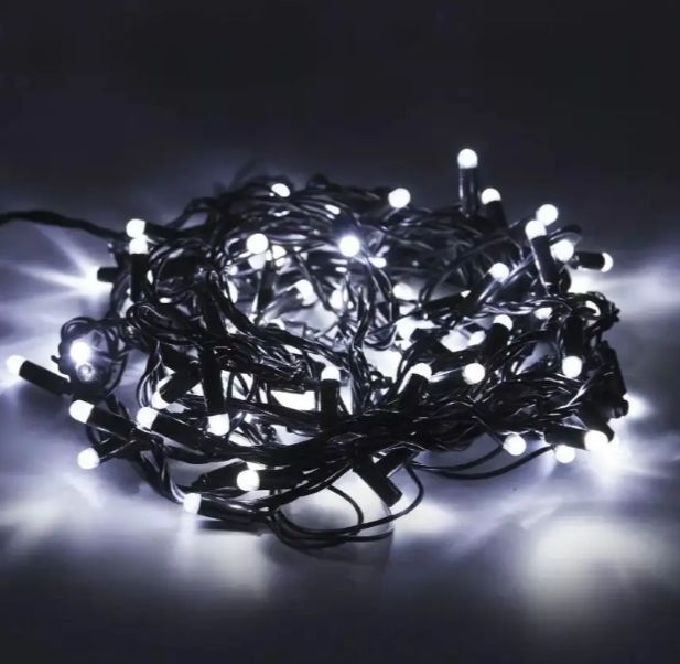 

Световая гирлянда новогодняя Led 15067 25м белый холодный